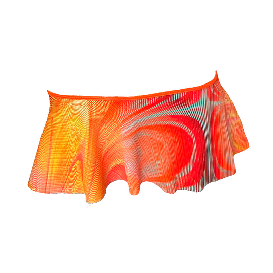 Micro Mini Skirt - Orange Psychedelic Print